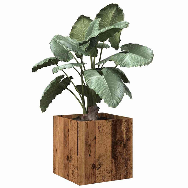 jardiniere 40x40x40 cm bois dingenierie motifs varies vieux bois 1 | jardinna