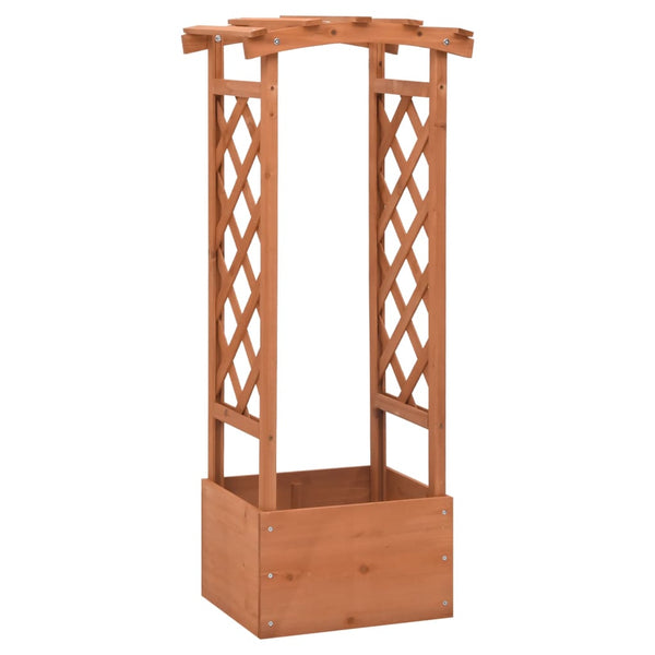 jardiniere a treillis arche bois sapin 49 x 39 x 117 cm 77rd | jardinna