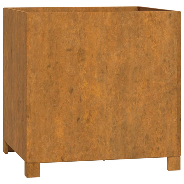 jardiniere acier corten carree aspect rouille 2 | jardinna