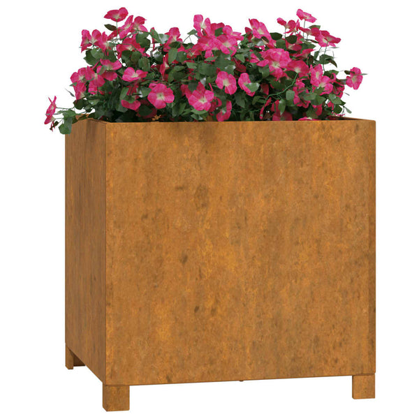 jardiniere acier corten carree aspect rouille 3 | jardinna
