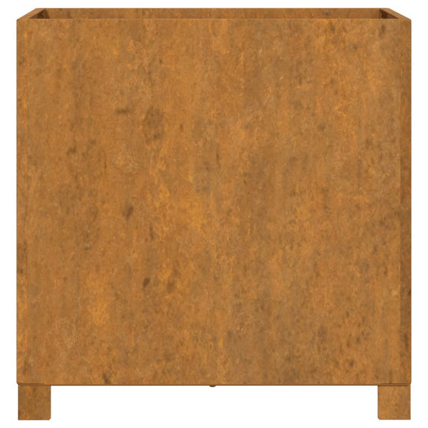 jardiniere acier corten carree aspect rouille 5 | jardinna