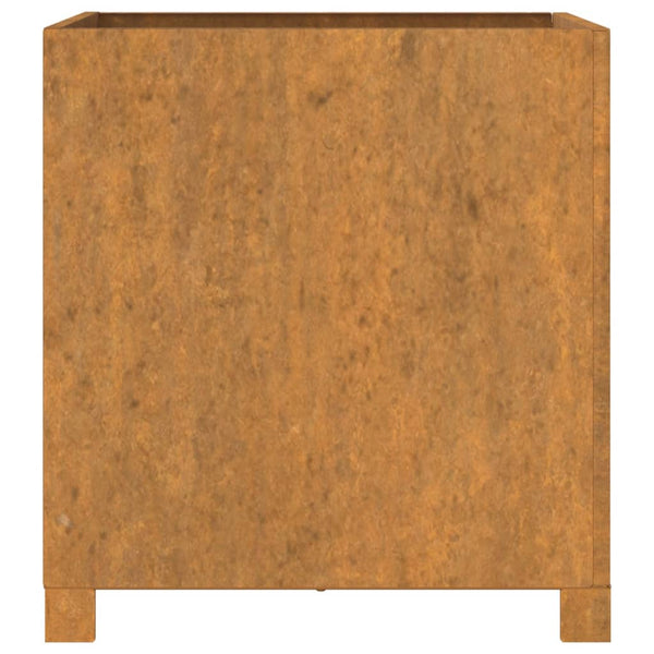 jardiniere acier corten carree aspect rouille 6 | jardinna