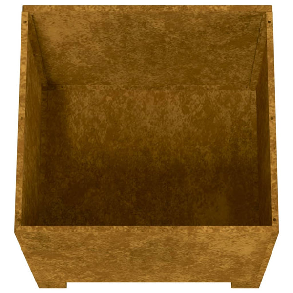 jardiniere acier corten carree aspect rouille 7 | jardinna