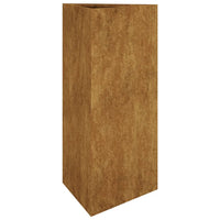 jardiniere acier corten design prisme moderne 1 07il | jardinna