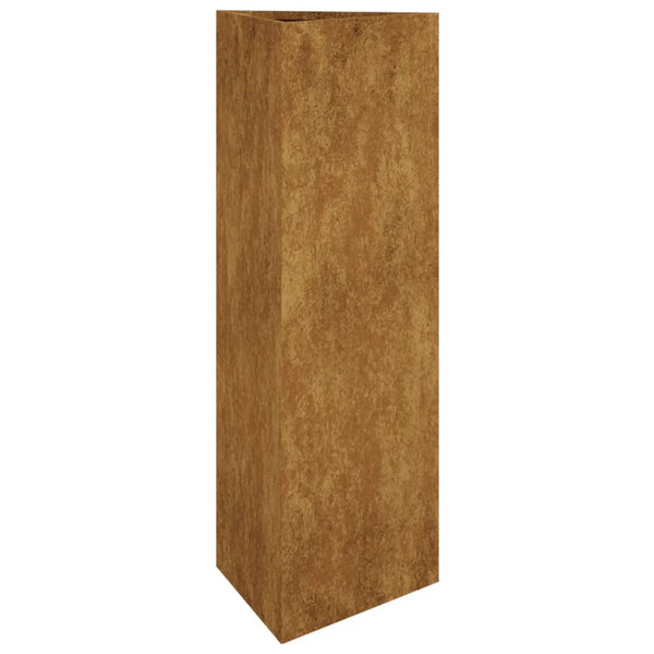 jardiniere acier corten design prisme moderne 2 | jardinna