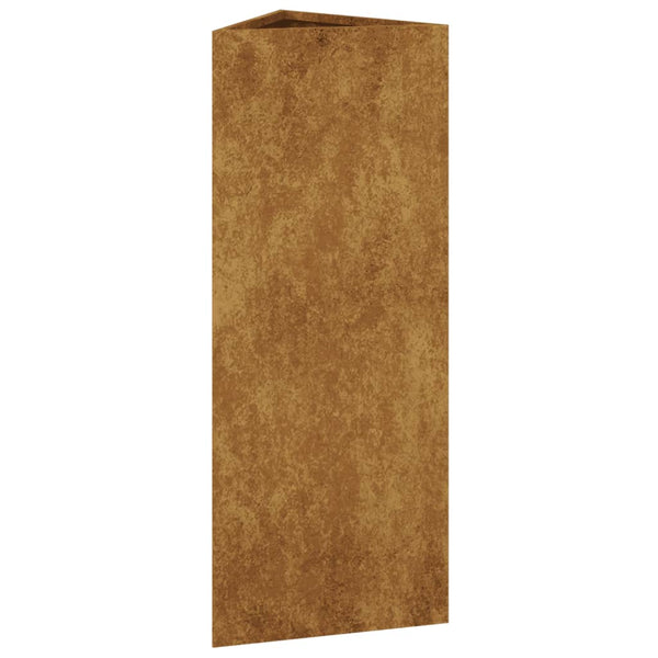 jardiniere acier corten design prisme moderne 3 | jardinna