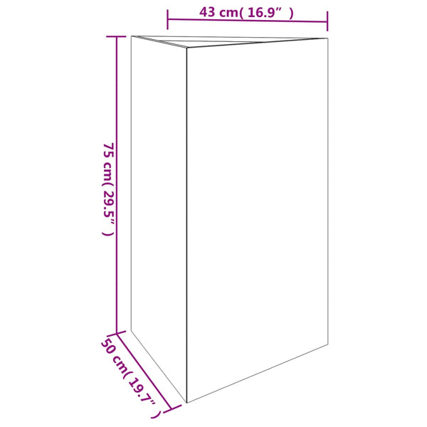 jardiniere acier corten design prisme moderne xl 7 | jardinna