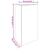 jardiniere acier corten design prisme moderne xl 7 | jardinna