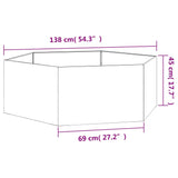 jardiniere acier corten hexagonale design rustique jardin 10 | jardinna