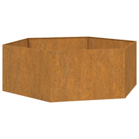 jardiniere acier corten hexagonale design rustique jardin 2 | jardinna
