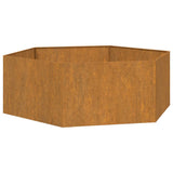 jardiniere acier corten hexagonale design rustique jardin 2 | jardinna