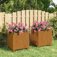 jardiniere acier corten pied design moderne durable 2 32 x 30 x 33 cm 1 | jardinna