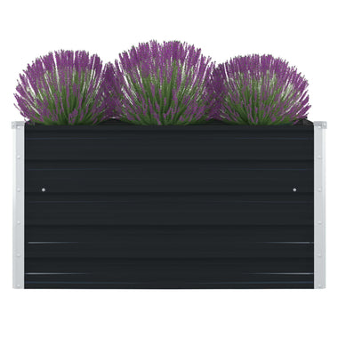 jardiniere acier galvanise design moderne corrugue anthracite 1 | jardinna