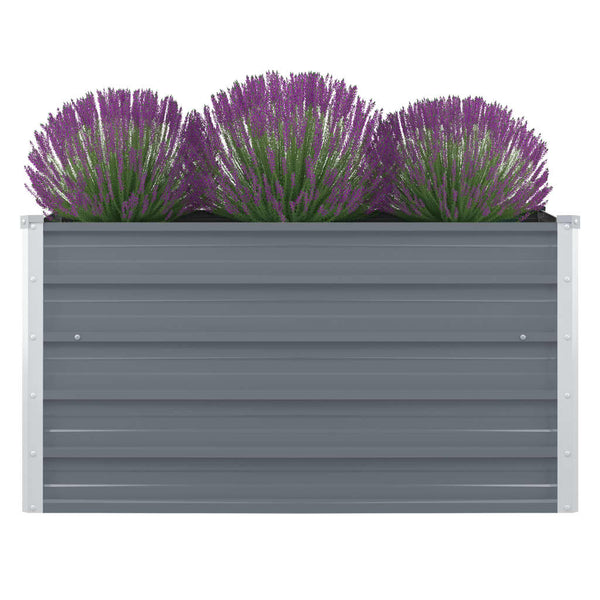jardiniere acier galvanise design moderne corrugue gris 1 | jardinna