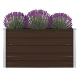 jardiniere acier galvanise design moderne corrugue marron 1 | jardinna
