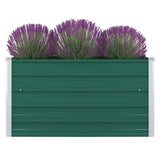 jardiniere acier galvanise design moderne corrugue vert 1 | jardinna