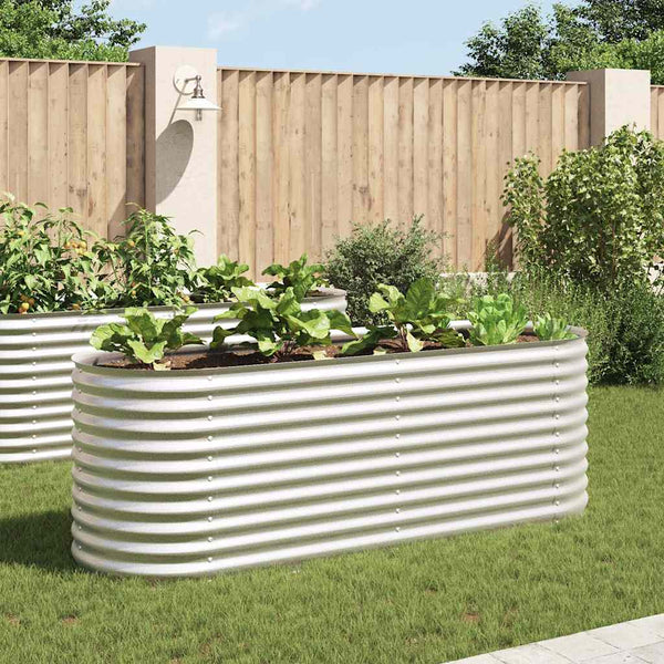 jardiniere acier galvanise fond ouvert usage exterieur argent 240 x 80 x 81 cm 1 | jardinna