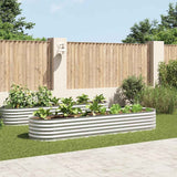 jardiniere acier galvanise fond ouvert usage exterieur argent 320 x 80 x 44 cm 1 | jardinna