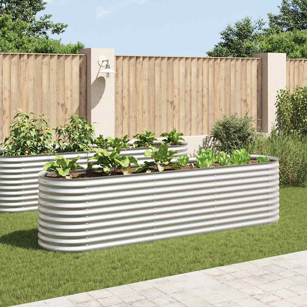 jardiniere acier galvanise fond ouvert usage exterieur argent 320 x 80 x 81 cm 1 | jardinna