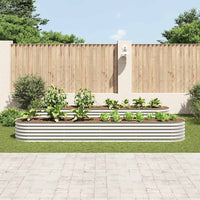 jardiniere acier galvanise fond ouvert usage exterieur argent 400 x 80 x 44 cm 1 | jardinna