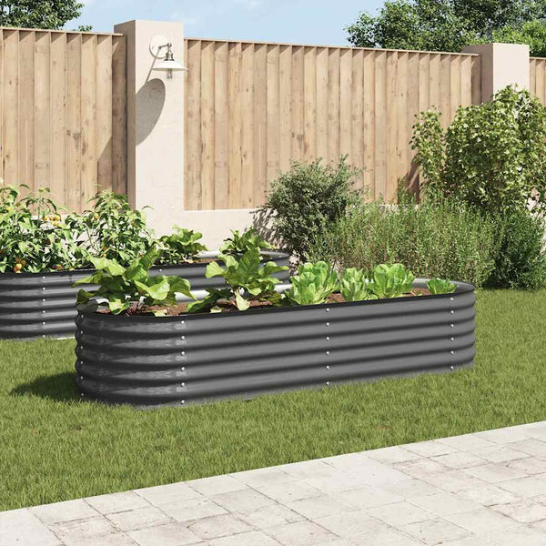 jardiniere acier galvanise fond ouvert usage exterieur gris 240 x 80 x 44 cm 1 | jardinna