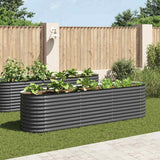 jardiniere acier galvanise fond ouvert usage exterieur gris 320 x 80 x 81 cm 1 | jardinna
