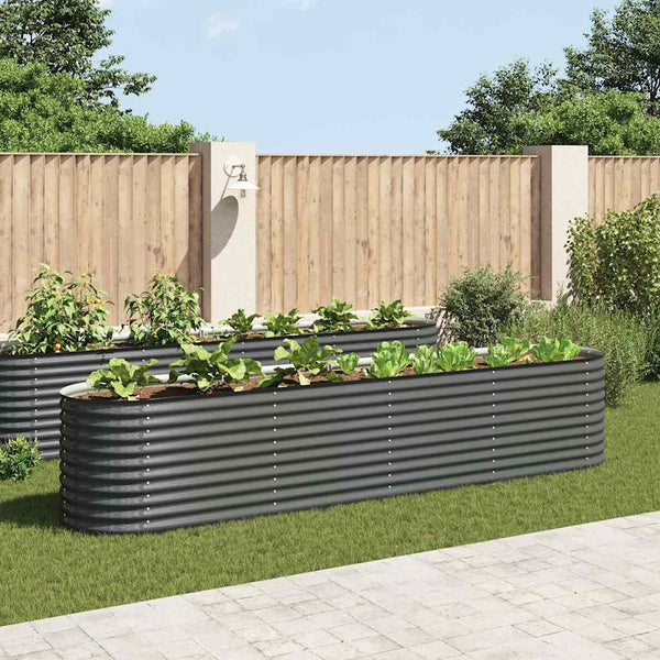 jardiniere acier galvanise fond ouvert usage exterieur gris 400 x 80 x 81 cm 1 | jardinna