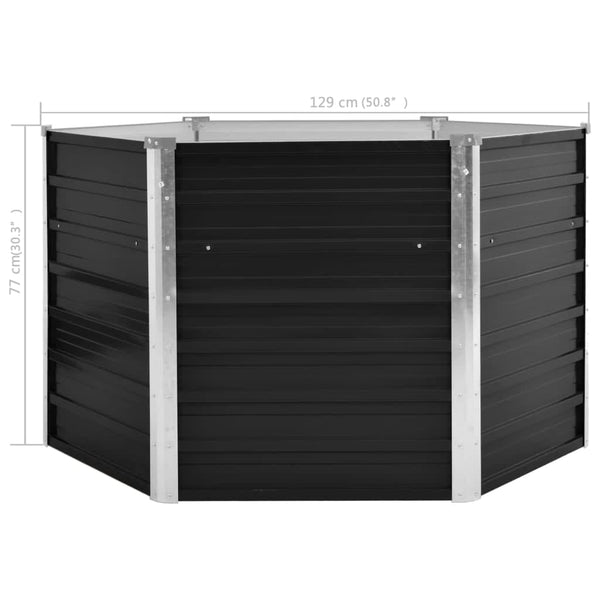 jardiniere acier galvanise hexagonale fond drainage 5 | jardinna