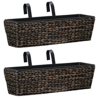 jardiniere balcon jacinthe deau balconniere lot 2 marron fonce 1 | jardinna