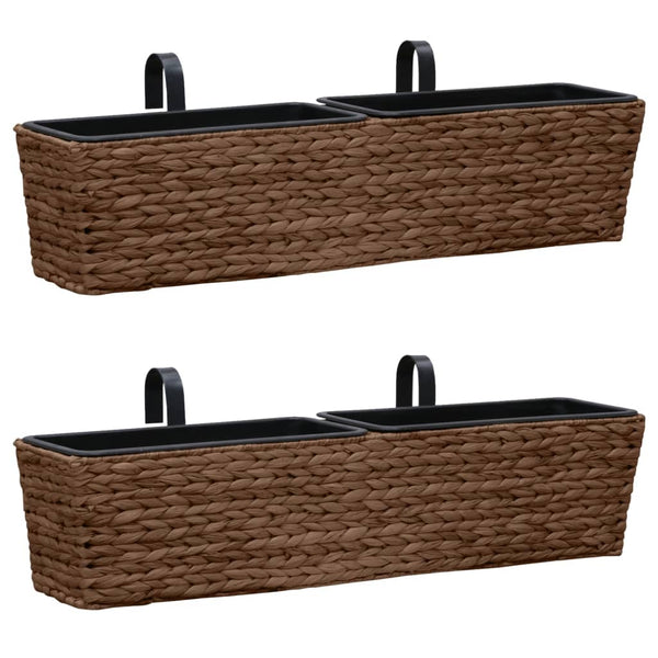 jardiniere balcon jacinthe deau set 2 pcs marron 1 | jardinna