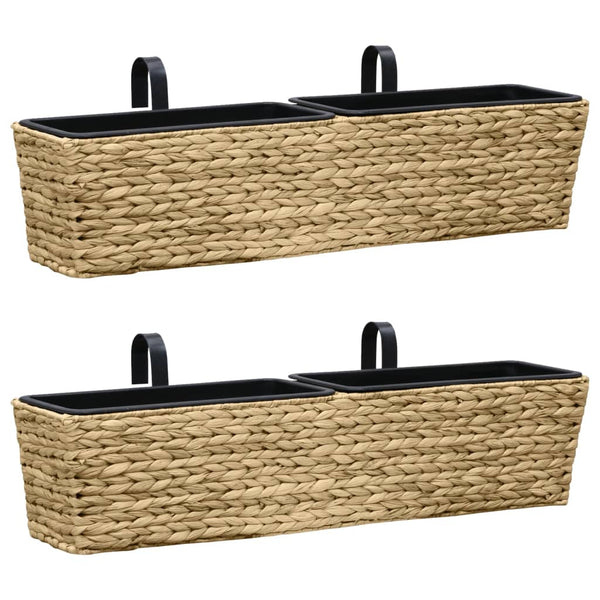 jardiniere balcon jacinthe deau set 2 pcs marron clair 1 | jardinna