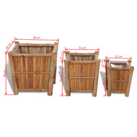jardiniere bambou exterieur durable lot 6 | jardinna