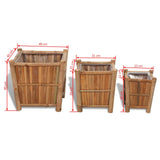 jardiniere bambou exterieur durable lot 6 | jardinna