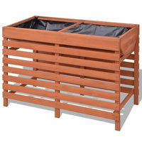 jardiniere bois conifere espace rangement inclus 2 | jardinna