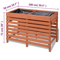 jardiniere bois conifere espace rangement inclus 5 | jardinna