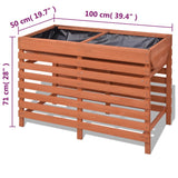 jardiniere bois conifere espace rangement inclus 5 | jardinna