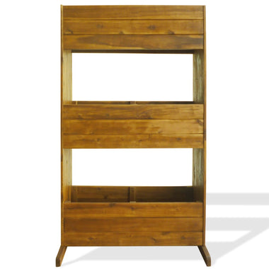 jardiniere bois dacacia design sobre rustique 3 niveaux 2 | jardinna