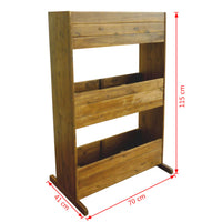 jardiniere bois dacacia design sobre rustique 3 niveaux 5 | jardinna