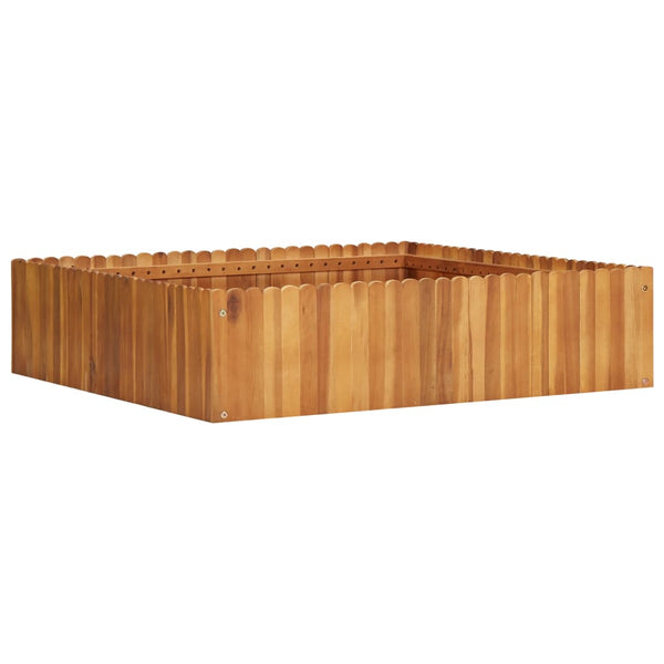jardiniere bois dacacia massif design sobre rustique 100 x 100 x 25 cm 1 | jardinna