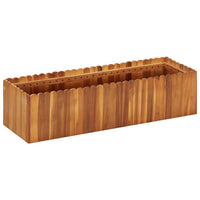 jardiniere bois dacacia massif design sobre rustique 100 x 30 x 25 cm 1 | jardinna
