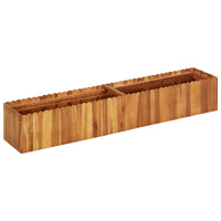 jardiniere bois dacacia massif design sobre rustique 150 x 30 x 25 cm 1 | jardinna