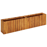 jardiniere bois dacacia massif design sobre rustique 200 x 30 x 50 cm 1 | jardinna