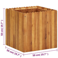 jardiniere bois dacacia massif design sobre rustique 5 | jardinna