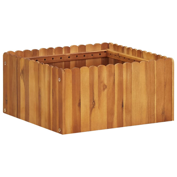 jardiniere bois dacacia massif design sobre rustique 50 x 50 x 25 cm 1 | jardinna
