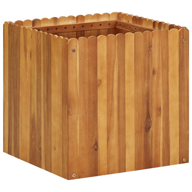 jardiniere bois dacacia massif design sobre rustique 50 x 50 x 50 cm 1 | jardinna