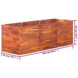 jardiniere bois dacacia resistante intemperies grand volume 6 | jardinna