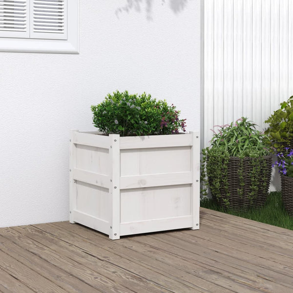 jardiniere bois massif structure robuste 50x50x50 cm pin blanc 2 | jardinna
