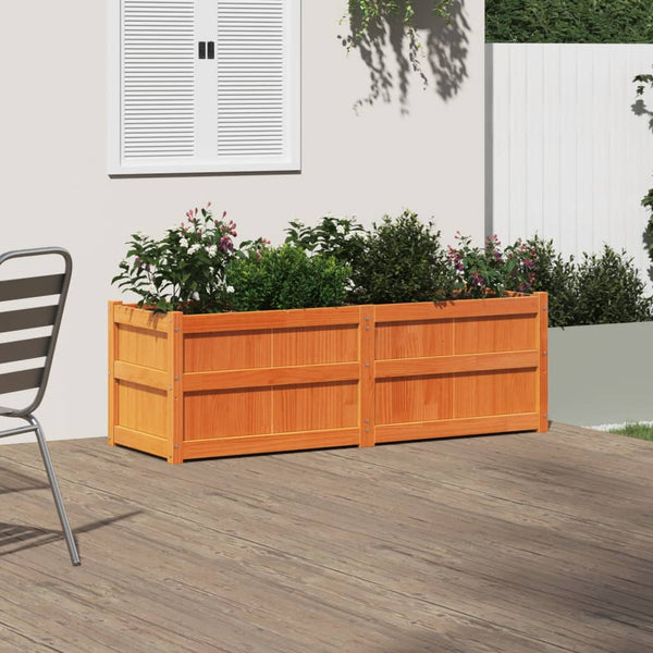 jardiniere bois massif style rustique 150x50x50 cm 3 | jardinna