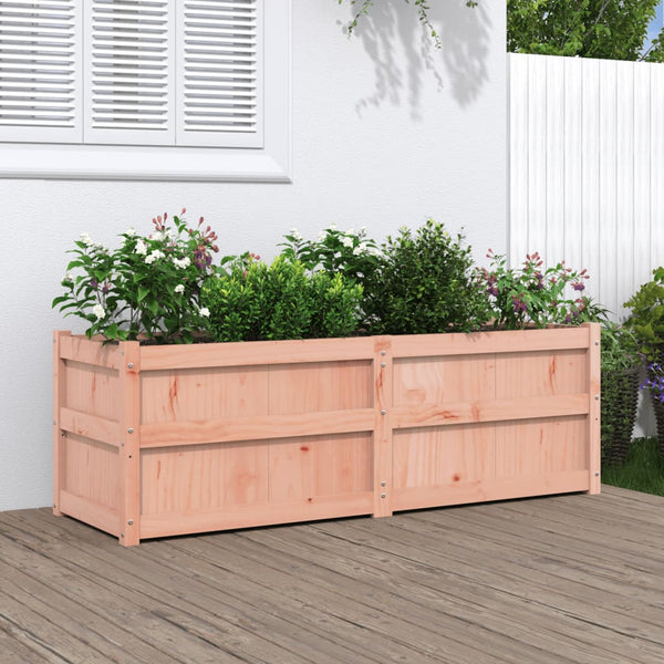 jardiniere bois massif style rustique 150x50x50 cm douglas naturel 1 | jardinna