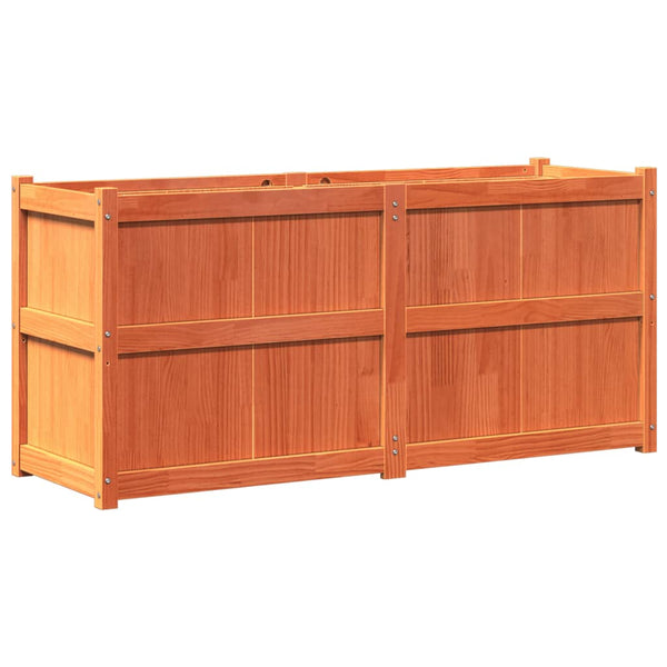 jardiniere bois massif style rustique 150x50x70 cm 2 | jardinna